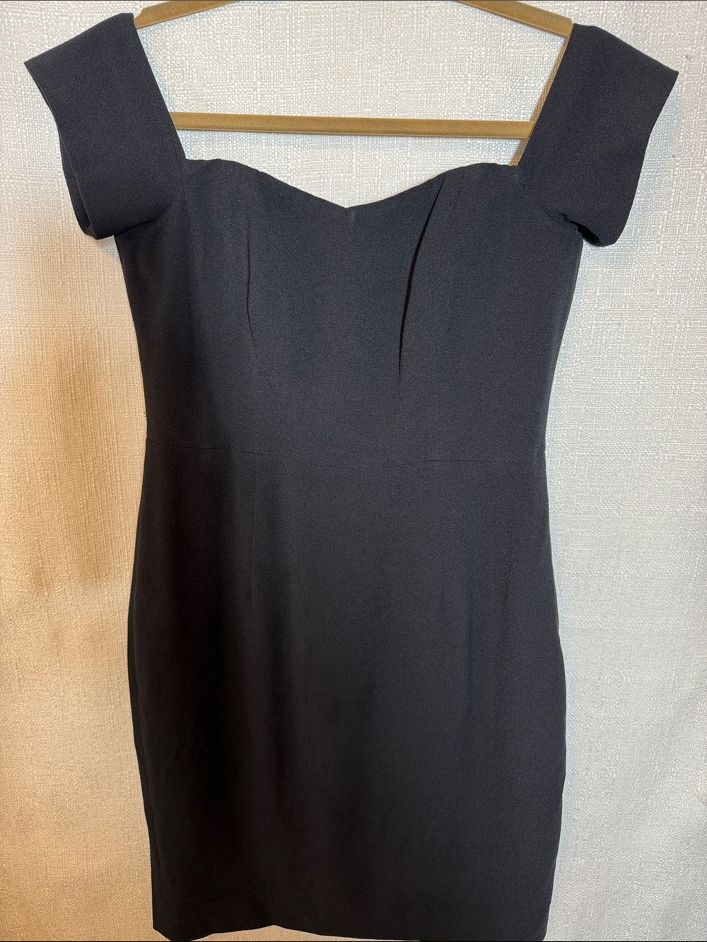 Dress the Population Black Sweetheart Off Shoulder LBD Bodycon Mini Dress Medium - Picture 2 of 6